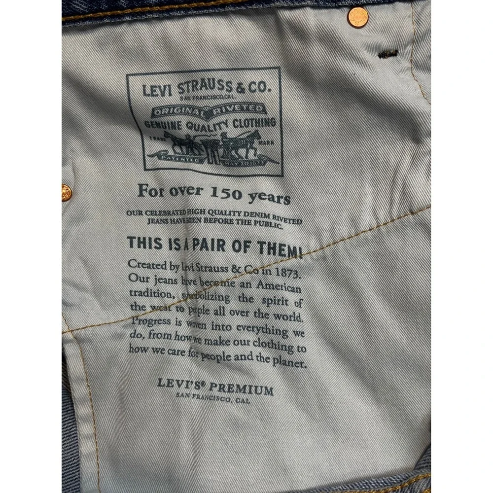 Levis Premium 578 Baggy Jeans 40x30 Blue Med Wash Wide Leg 90s Style See Notes